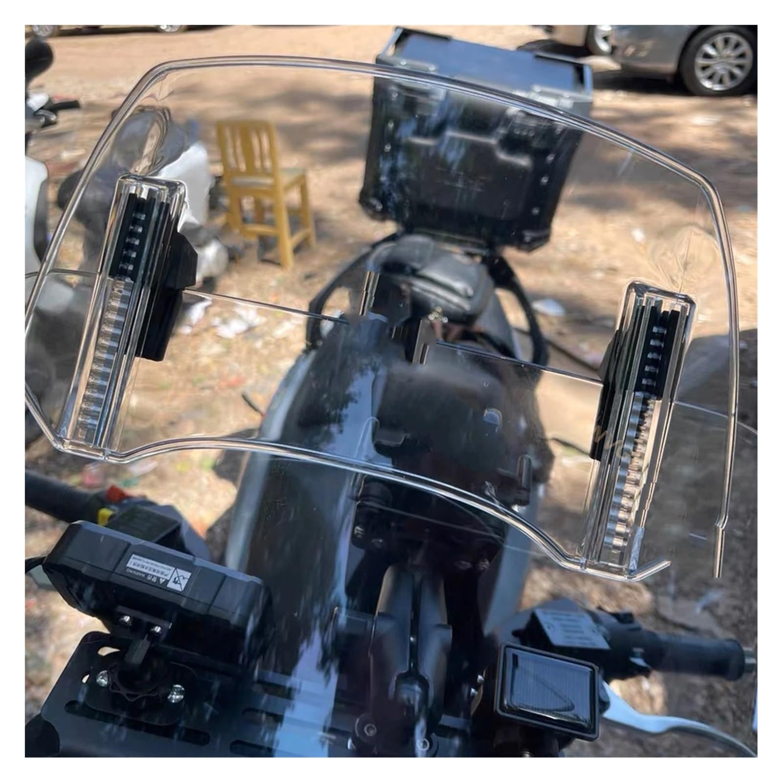 Przednia szyba motocyklowa Uniwersalny Regulowany Spojler Na Przednią Szybę Motocyklową, Zacisk, Pasuje Do BMW, Pasuje Do Kawasaki powietrzadeflektor(A01 BIG WHITE)
