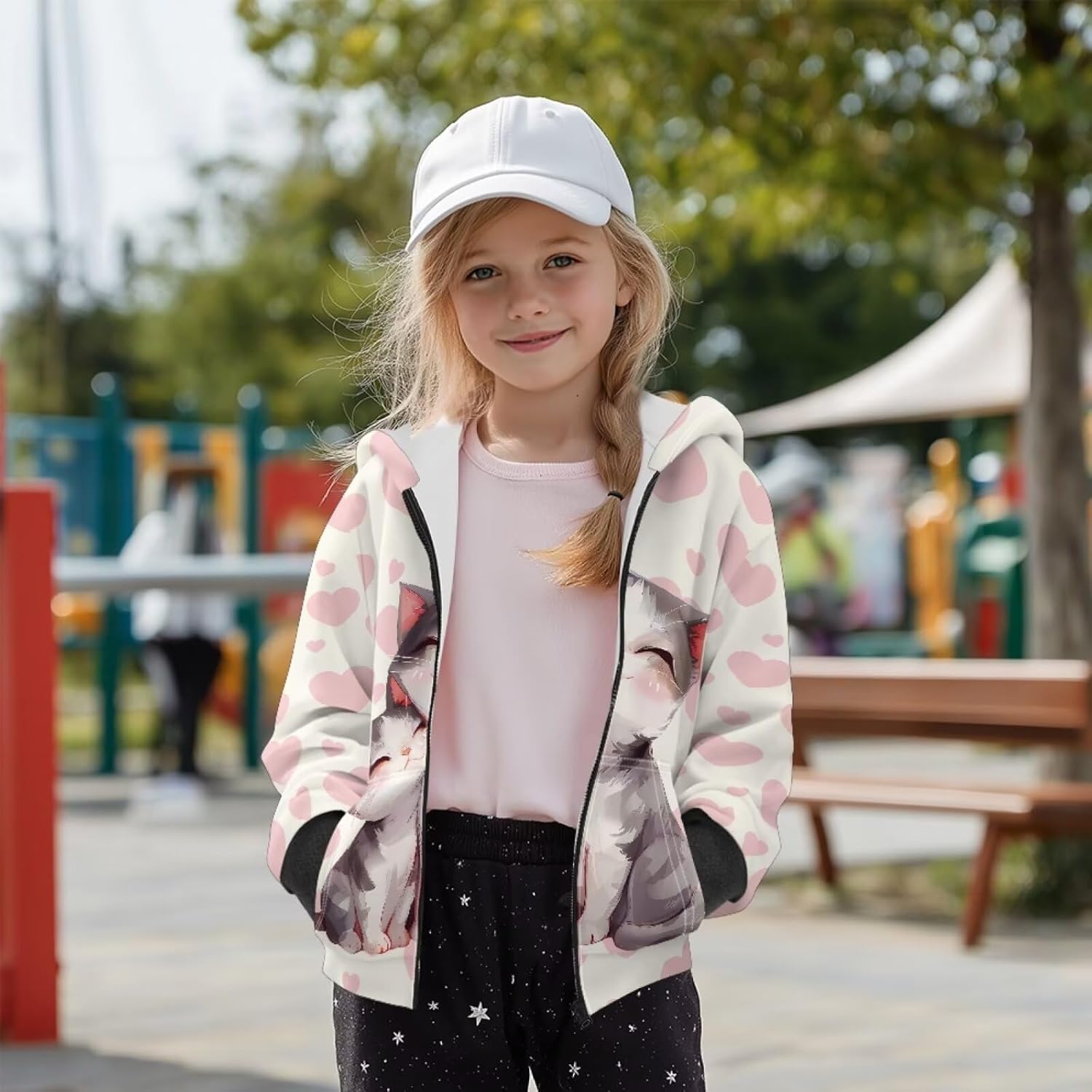 Hoodie for Girls 6-13 Fleece Hooded Sweatshirt Comfy Zip Up Hoodie Jacket Fall Winter Activewear Cute Sweatshirt