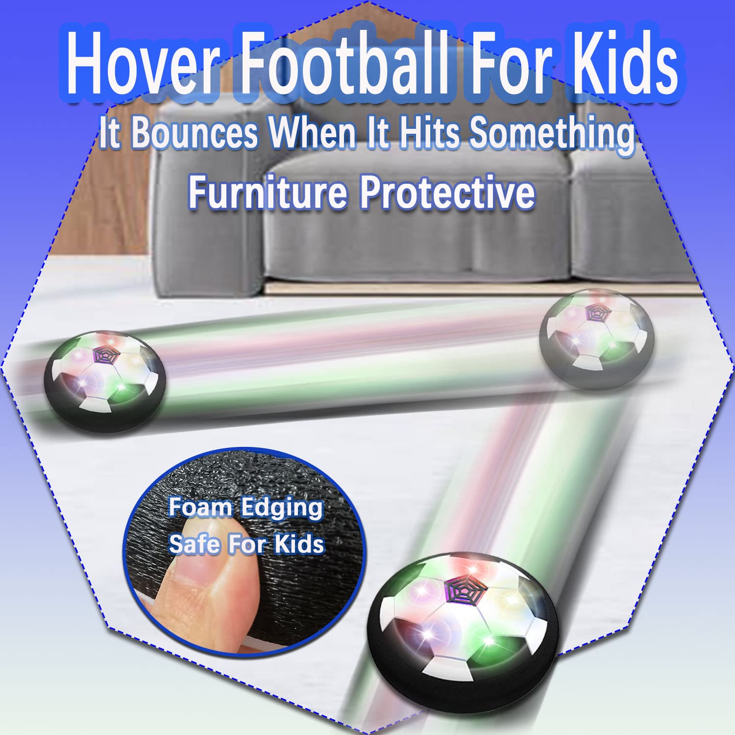 JRD&BS WINL Giocattoli daCalcio per Bambini Hover Football per Bambini, Palla Giocattolo per Bambini al Coperto,Il Miglior Regalo per Ragazzi E Ragazze di 3-8 Anni