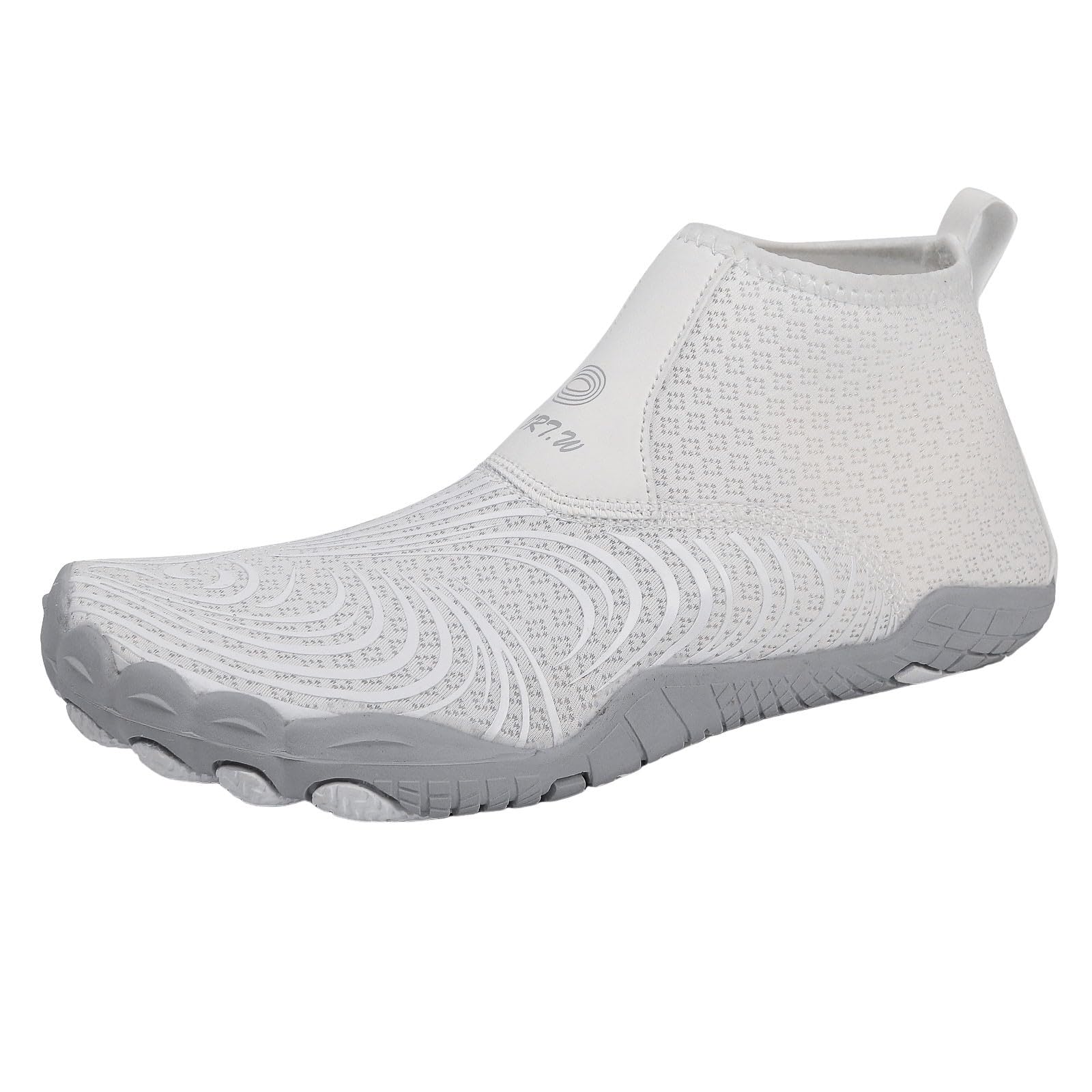 Men's Stretch Shoes Water Socks Beach Shoes Swim Surf Yoga Exercise Elastic Slip On Barefoot Wet for Women White