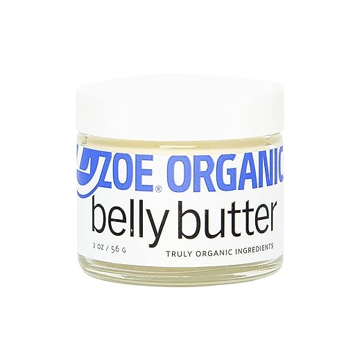 Zoe Organics - Organic Belly Butter, Rich Conditioning Treatment for Stretching Skin During Pregnancy, For Stretch Marks and Supports Skin Elasticity (2 Ounces)