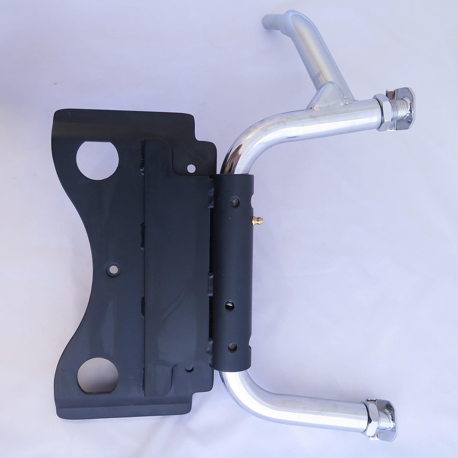 XKH- Chrome Adjustable Center Stand Compatible with Harley Electra Glide Road King Street Glide FLT FLH Touring Models 2009-up [B01LMUZVLY]