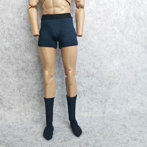 Miniatura 8 de SSbeauty M Ropa interior de hombre a escala 16 + calcetín para figura de acción masculina de 12 pulgadas, juguete de ropa de muñeca (negro)