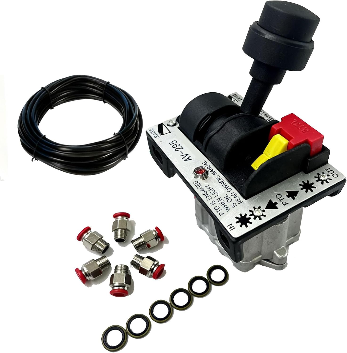 Dual Valve PTO Control Kit with Kickout - Includes Valve, 10m Air Tube & Mounting Hardware