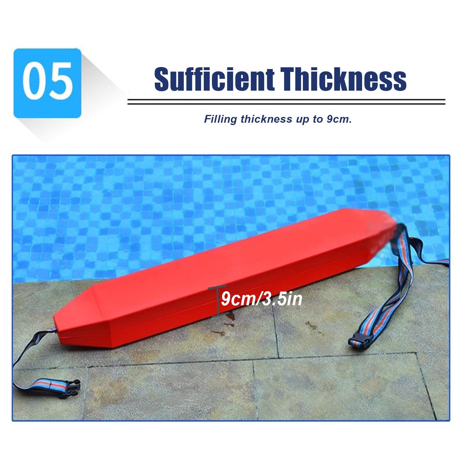 HAIXHX schwimmboje Rettungsschlauch 97 cm/38,5 Zoll schwimmende Rettungsboje, 2 Stück biegsame Rettungsringe mit Schwimmkörpern, Sicherheitsausrüstung für Schwimmbäder(Yellow)
