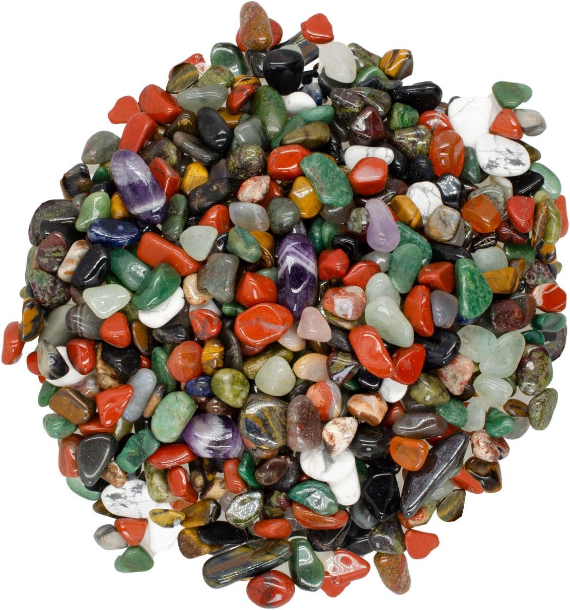 Hypnotic Gems Materials: 3 lbs Rare Assorted Stone Mix from Africa - XX Small - 0.40" to 0.60" - Bulk Polished Gemstone Rock Supplies for Crafts, Reiki, Crystal Healing and More!