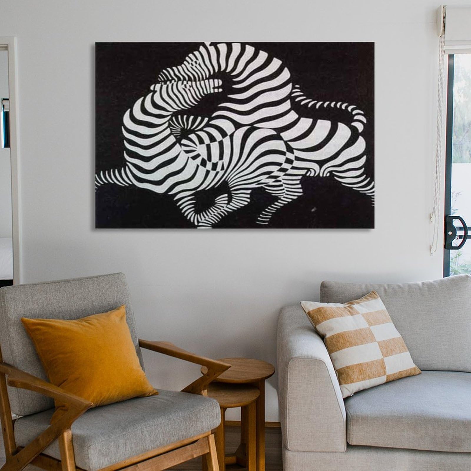 Amazon.com: QINGYUAN Victor Vasarely Zebra 1937 Poster Decorative