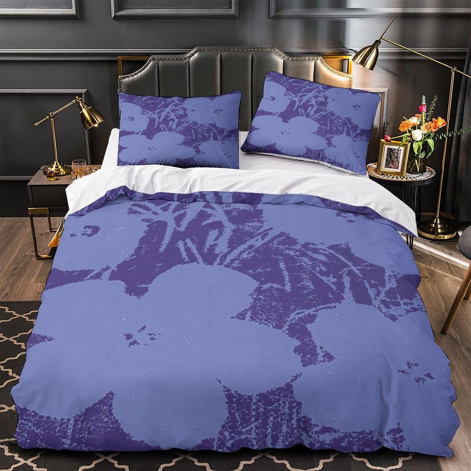 Housse de couette 260x220 cm imprimé 3D avec fermeture éclair
