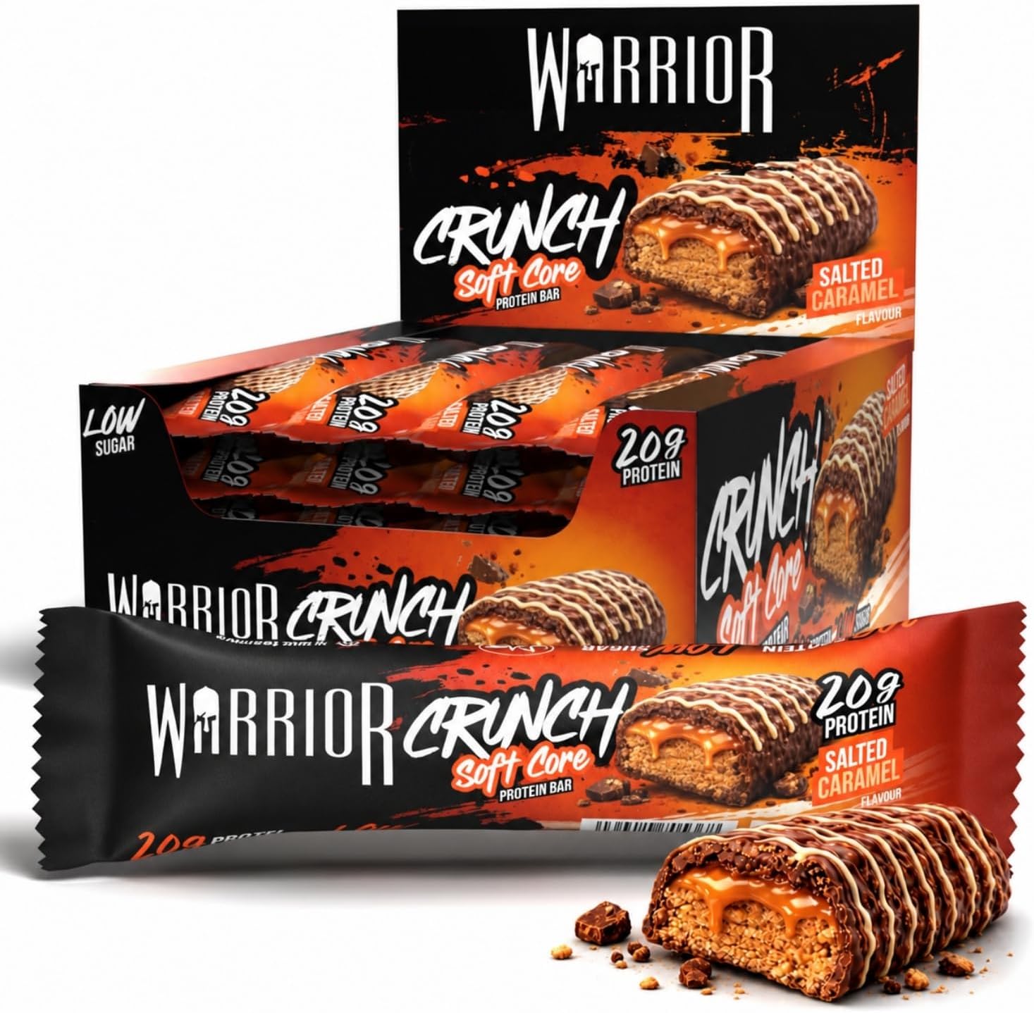 Warrior Crunch Soft Core High Protein Bar 12 x 64g