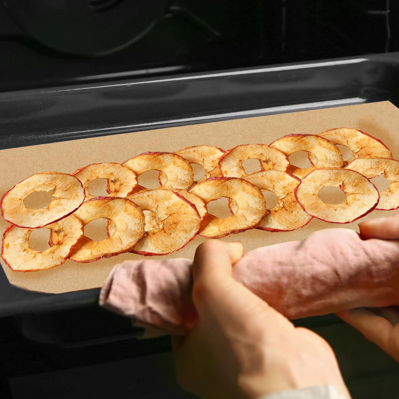 Gefriertrockner-Tabletts für die richtige Ernte, antihaftbeschichtete Backmatten, einmaliges Pergamentpapier, kompatibel mit Harvest Right Gefriertrockner-Ablagen, groß, 50,5 x 21,3 cm, 200 Stück