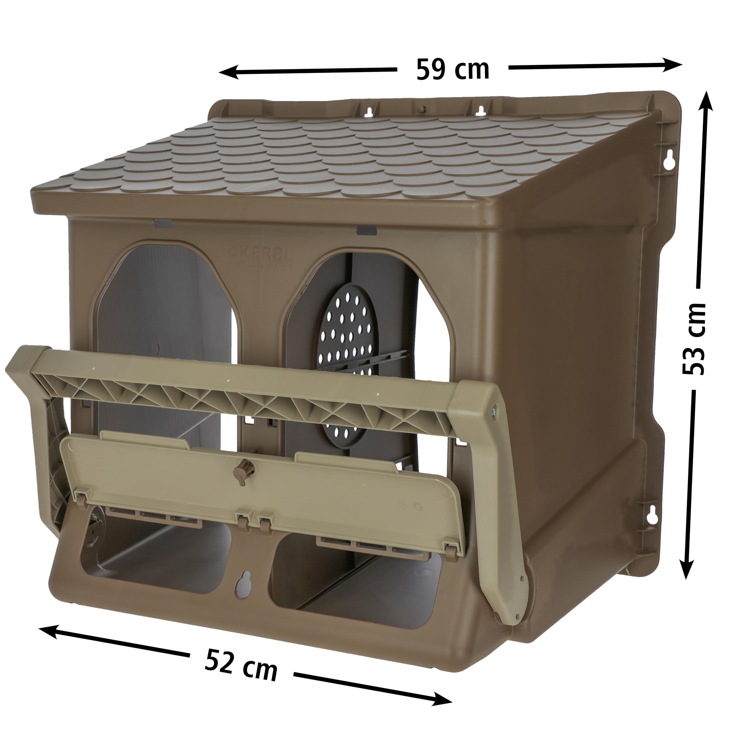 Kerbl Hobbyfarming Doble Nido de plástico Reciclado, 52 x 59 x 53 cm