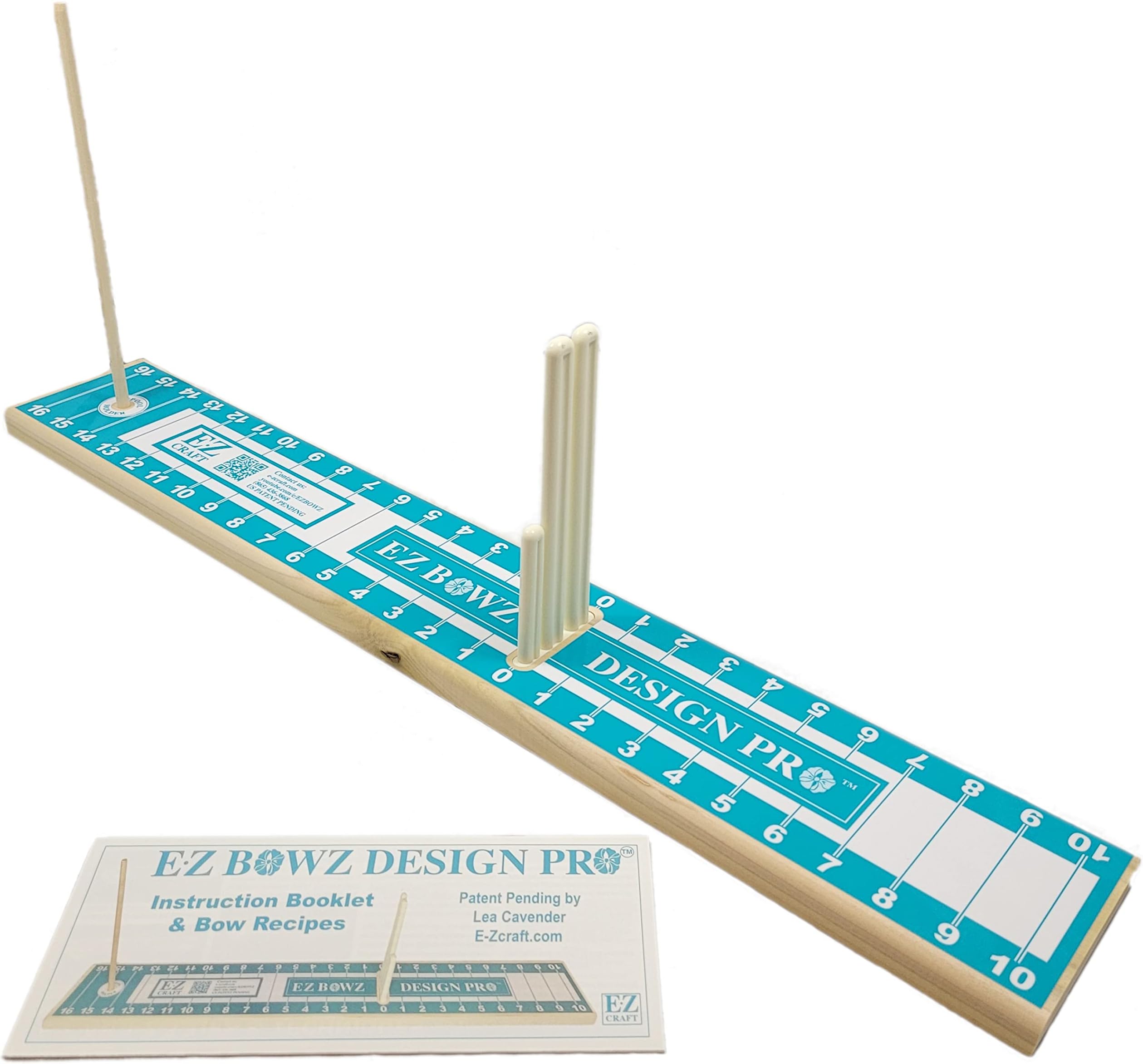 E-Z Bowz Design Pro Bow Maker - Easy Bow Making Tool - Gift Bow Bowmaker Kit - Christmas Decor Bowmaking - Large Bow Maker for Ribbon for Wreaths, Hair Bows
