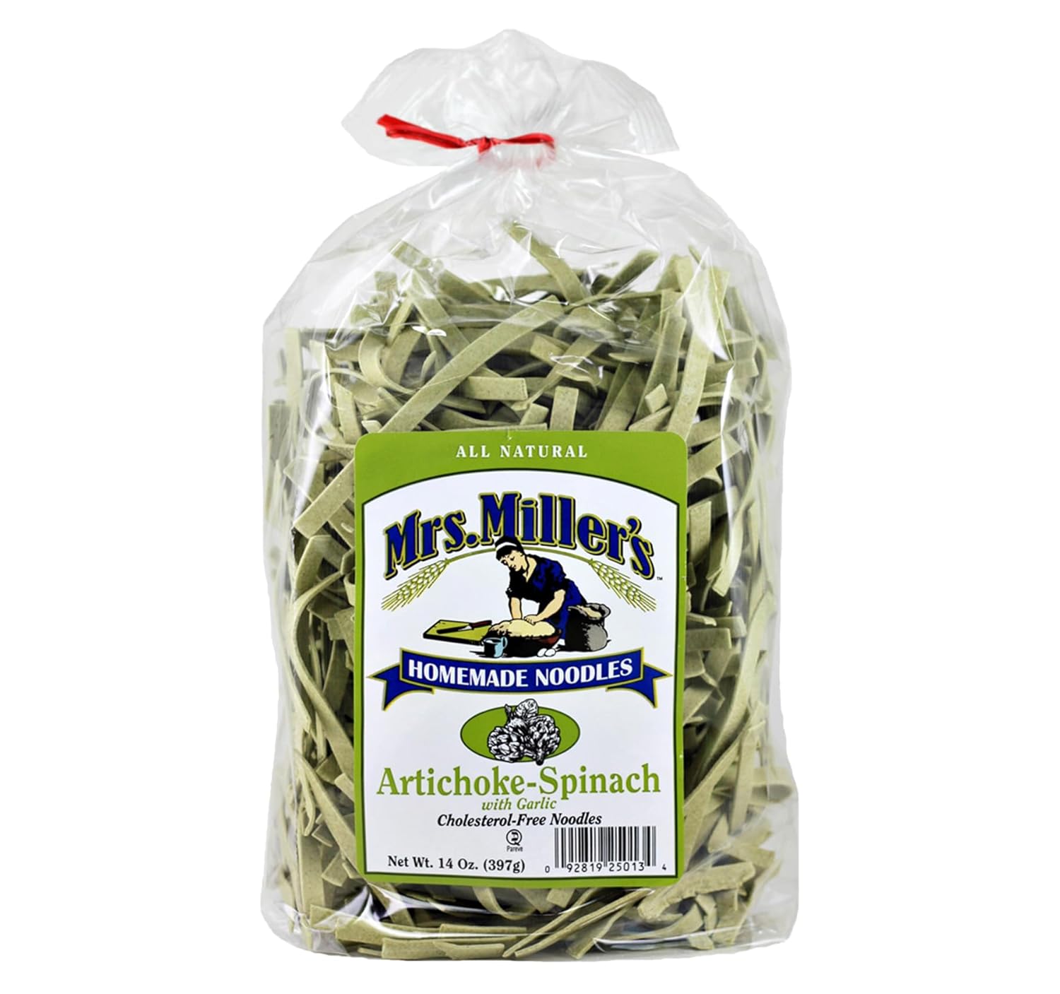AmishTastes Mrs. Miller's Artichoke-Spinach with Garlic Noodles, 14 Oz. (Pack of 2)