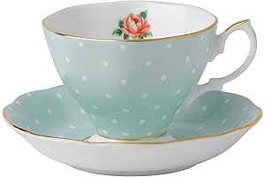 Royal Albert Polka Rose Bone China Teacup and Saucer Set: An Epitome...