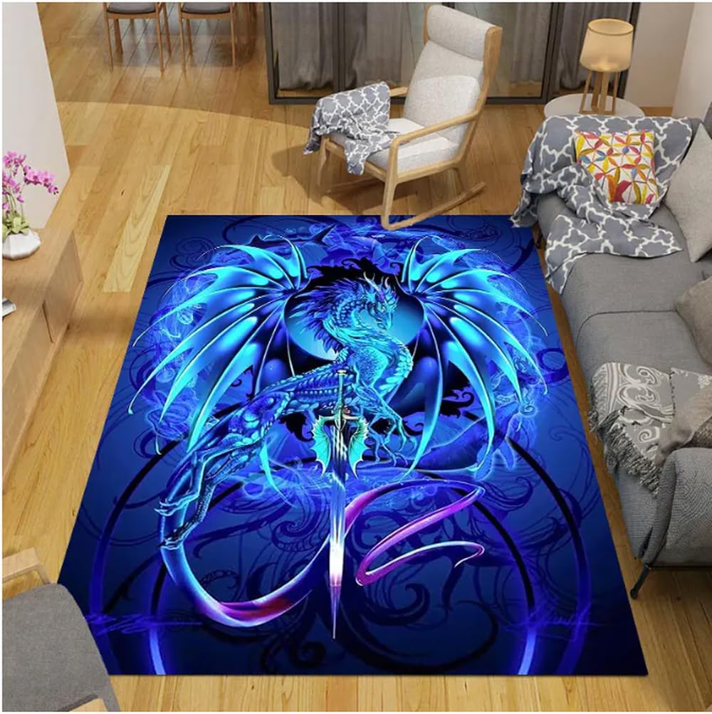 Tapis de sol Magic Dragon 60x90cm antidérapant pour chambre et salon