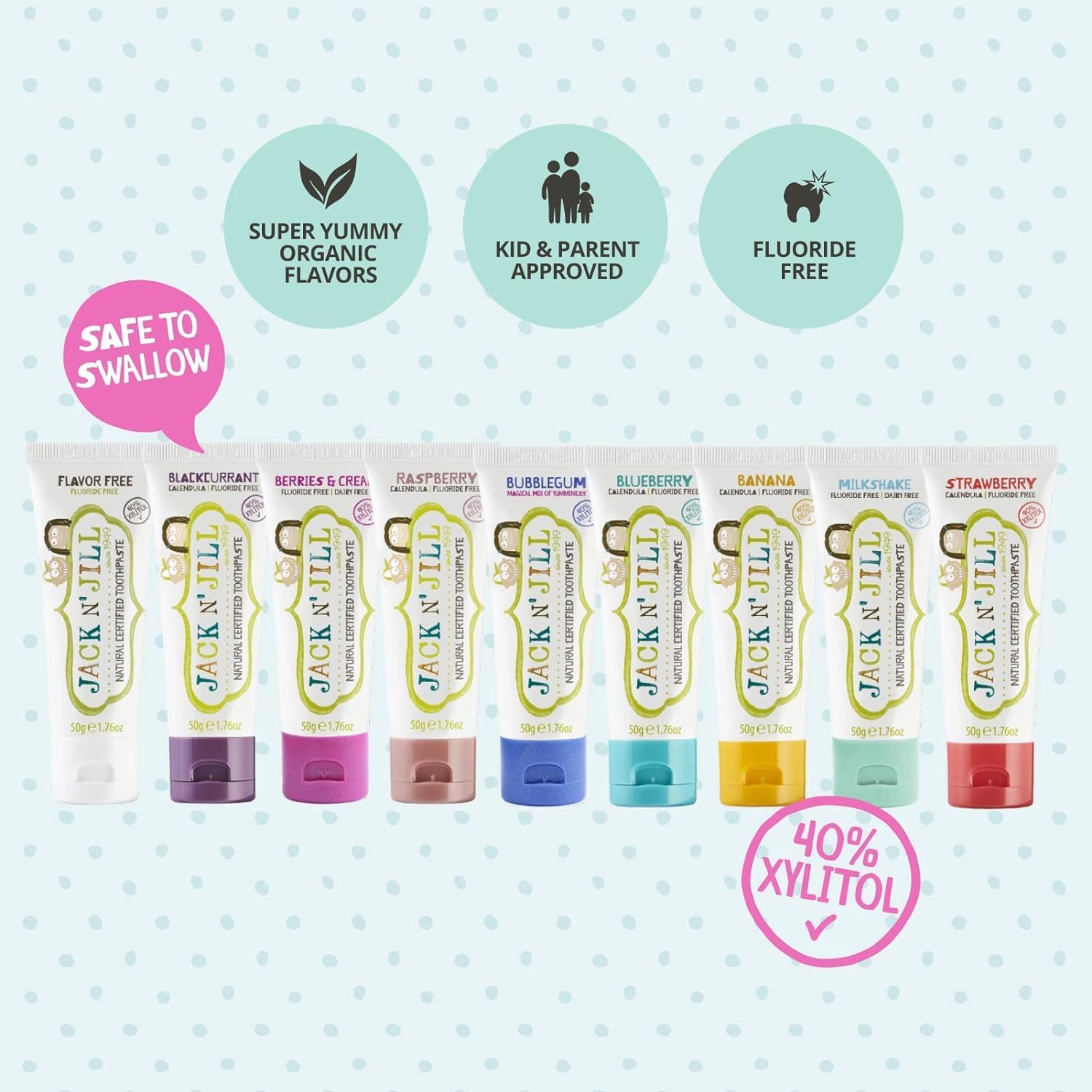 Jack N Jill Natural Toothpaste - Fluoride Free -7 Jack N Jill Natural Toothpaste - Fluoride Free -7