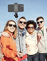 Vista 8 de Trípode para teléfono de 39.7 pulgadas con luz, trípode para selfie stick con control remoto inalámbrico desmontable, 4 en 1 extensible portátil