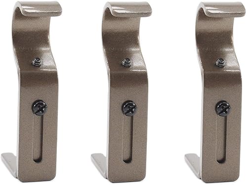 Miniatura 6 de Soportes ajustables para barra de cortina, paquete de 3 soportes resistentes para barra de cortina de ventana, soporte para barra de 1 pulgada con