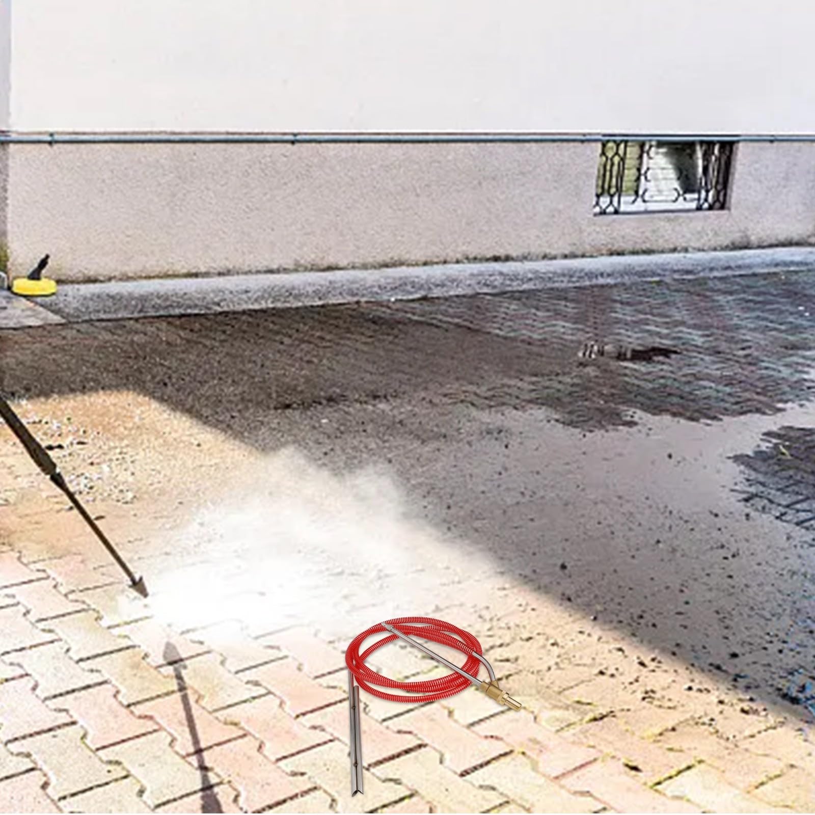 Kit di sabbiatura per idropulitrice con 4 ugelli per rimozione della ruggine per rimuovere la vernice, incisione su vetro, per preparazione di superfici da 1/4 di pollice, connessione rapida