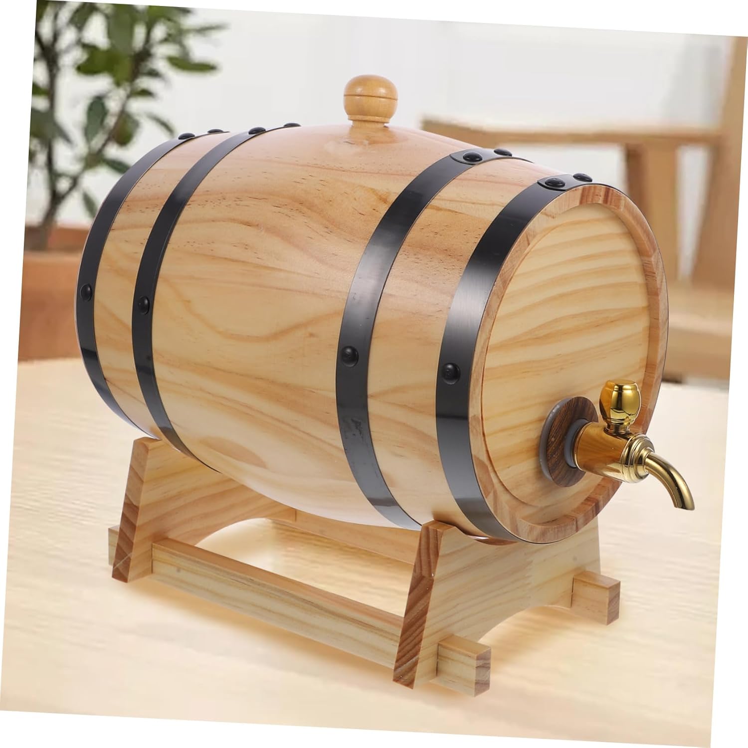 Garneck Wooden Wine Bucket with Faucet Versatile Storage for Wine Beer Beverages for Bars Parties Home Use Craftsmanship Capacity