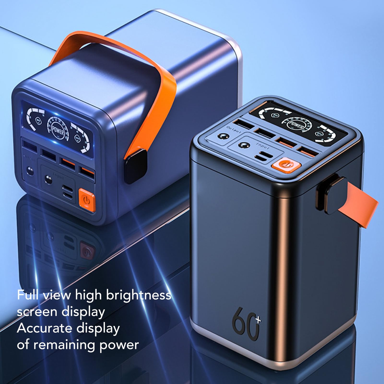 KIMISS Przenośna Elektrownia 60000 MAh z Dwukierunkowym ładowaniem 18 W - Wsparcie Wielu urządzeń dla Potrzeb na Zewnątrz, Kemping i Awaryjne (GRAY)
