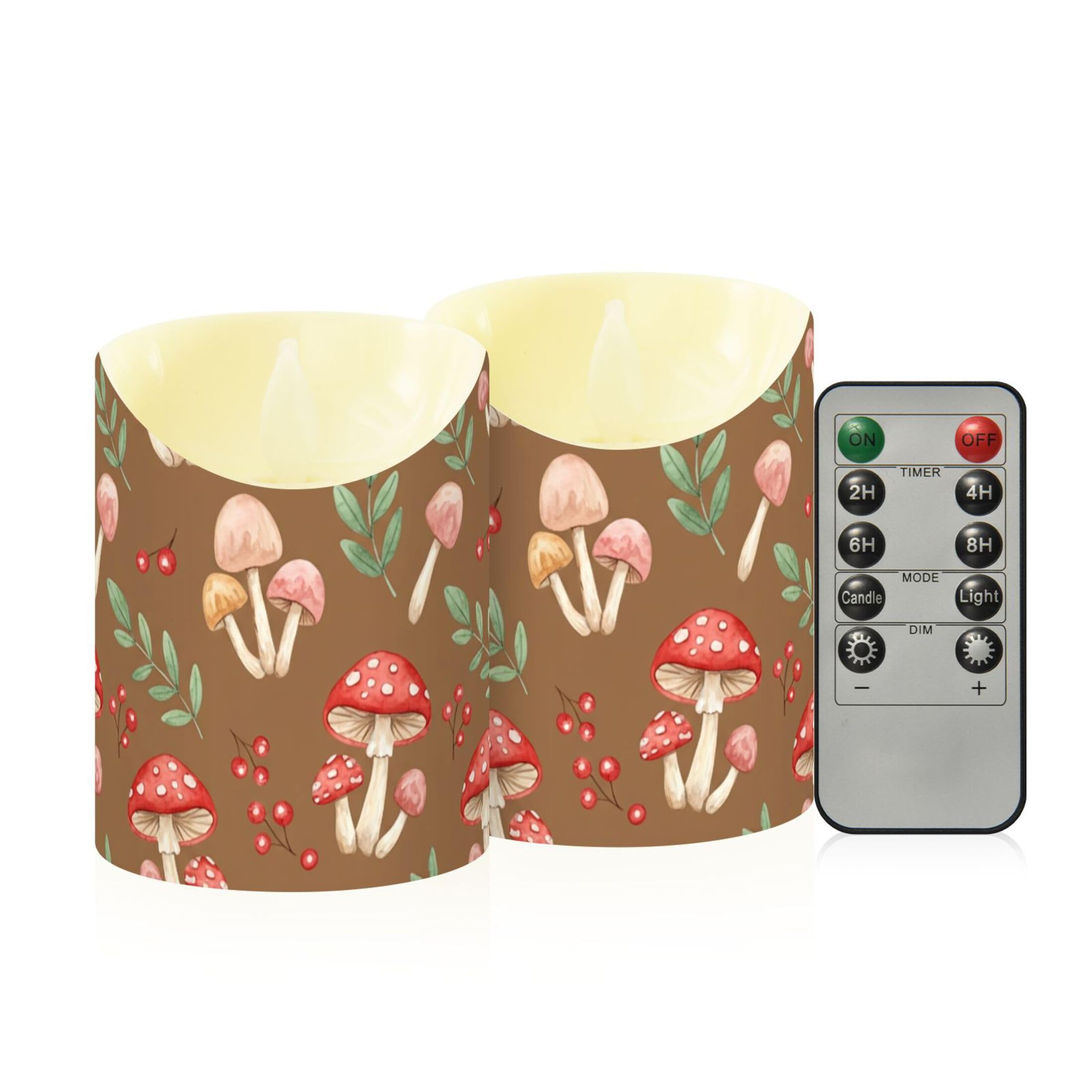 Kutsu Flameless Candles Set of 2, Battery Operated LED Flickering Candles