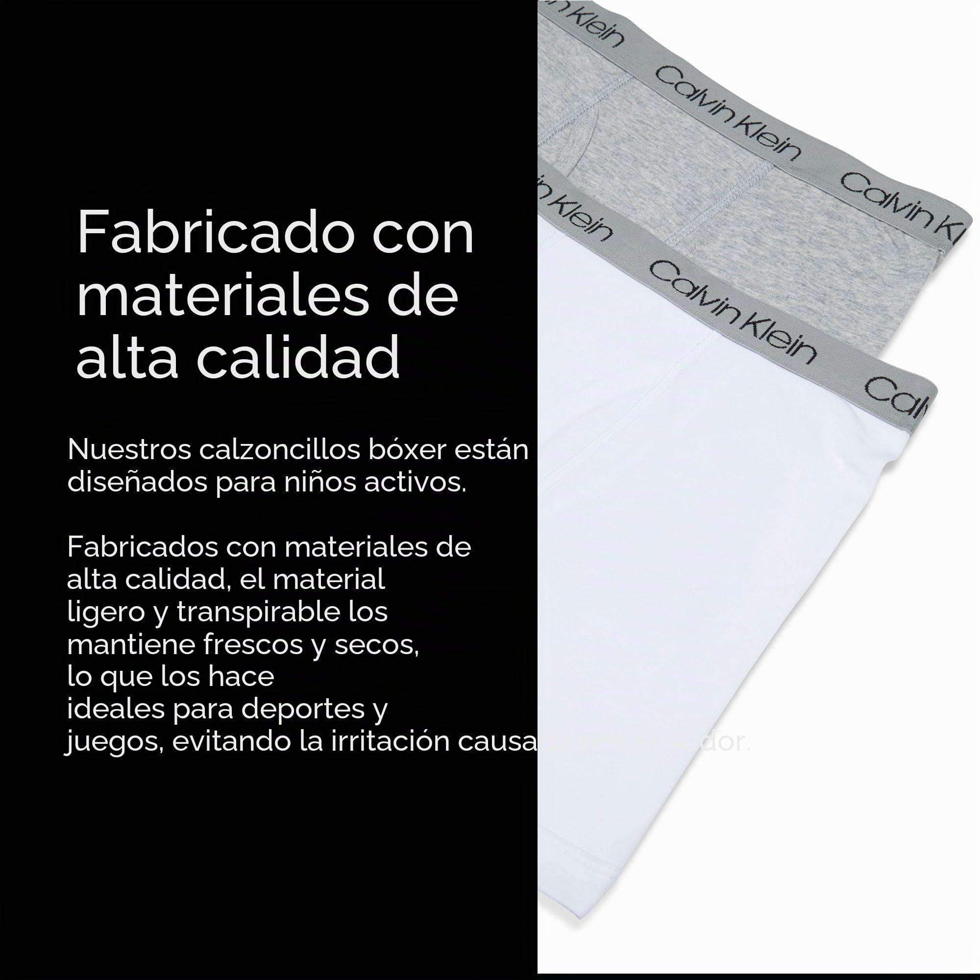Calvin Klein Boys Underwear 4 Pack Boxer Briefs - Basics Value Pack Slip Niños (Pack de 4)
