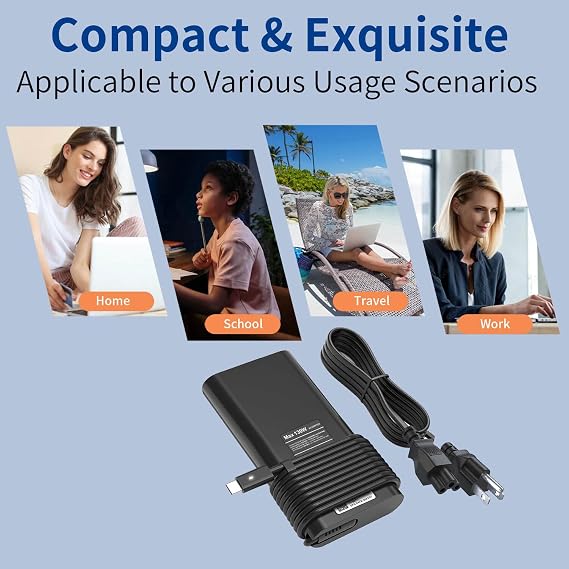 130W USB C Laptop Charger Compatible with Dell Laptop Charger Type C Slim