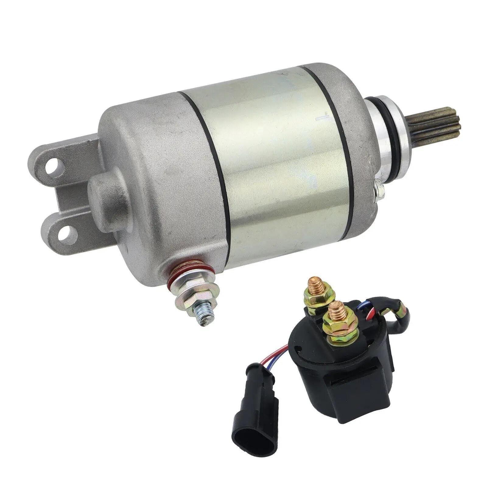 Set di 2 Pezzi di motorino di avviamento e relè per Polaris Outlaw 525 2007 2008 2009 2010 2011 450 S 2008-2010 MXR Codice Ricambio OEM 4011801