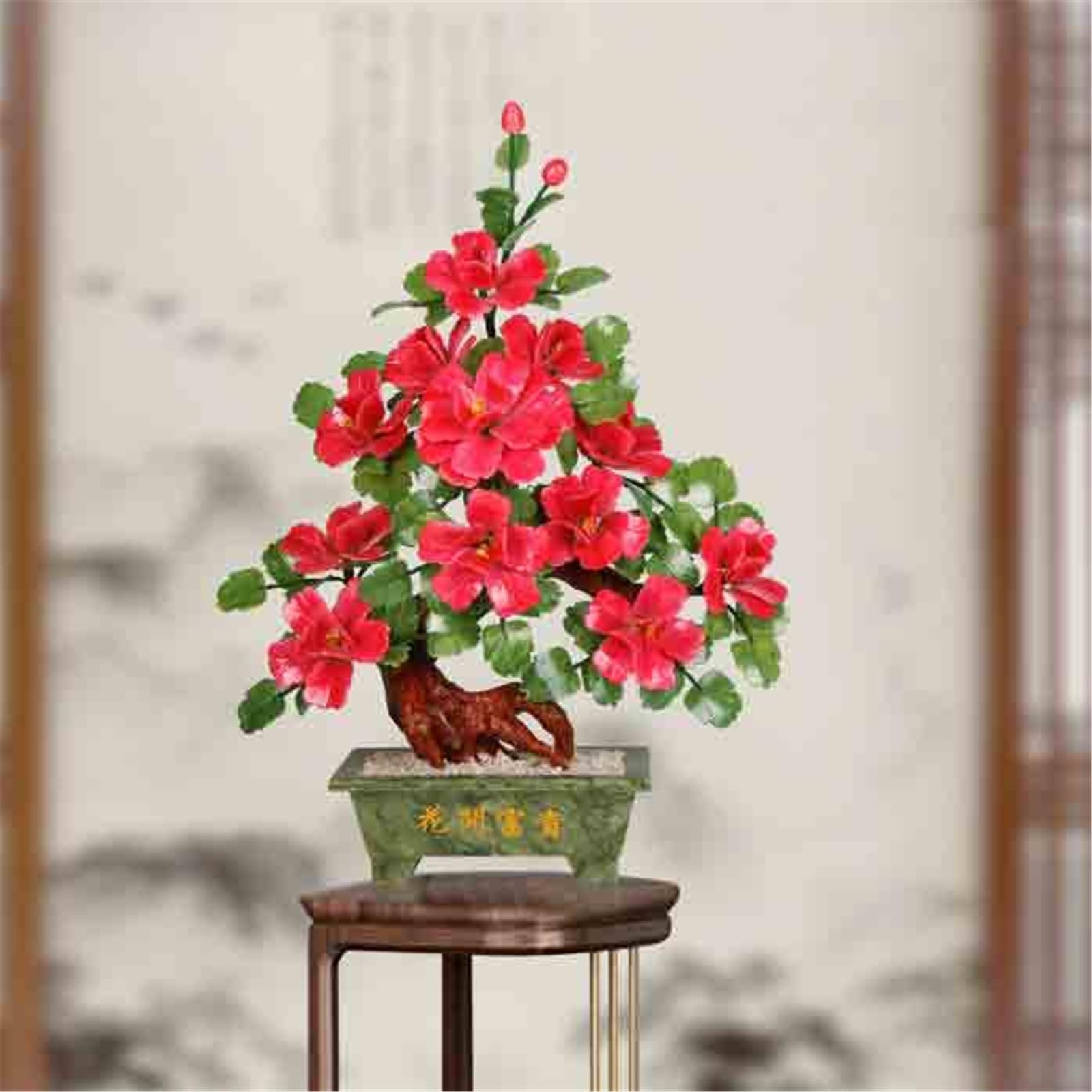 Sztuczne Rośliny Fałszywe drzewo Bonsai Jade Roślina kryty do wystroju domowego biura