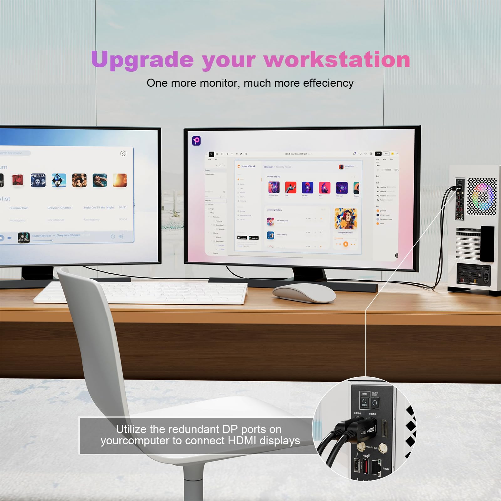 DisplayPort to HDMI Fiber Optic Cave, Active DP to HDMI Video Cord 4K@60H Uni-Directional, Supporto HDTV HDCP Self-detecting function for EDID information (A0107-10Meter)