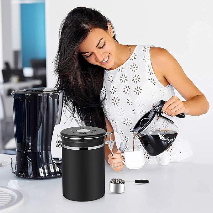 Contenedor Hermético para Café 35 oz, Acero Inoxidable con Seguimiento de Fecha miniatura 5