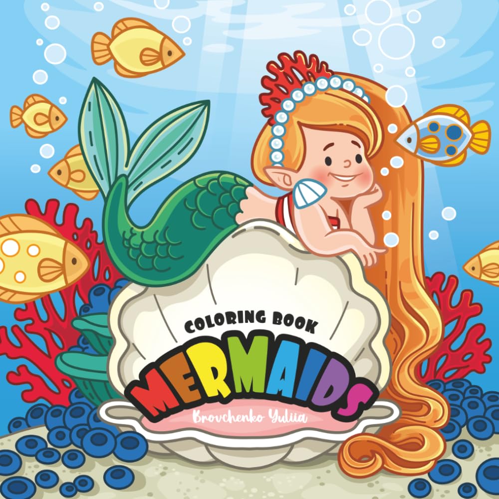 Mermaids colotring book: Cute mermaids coloring book