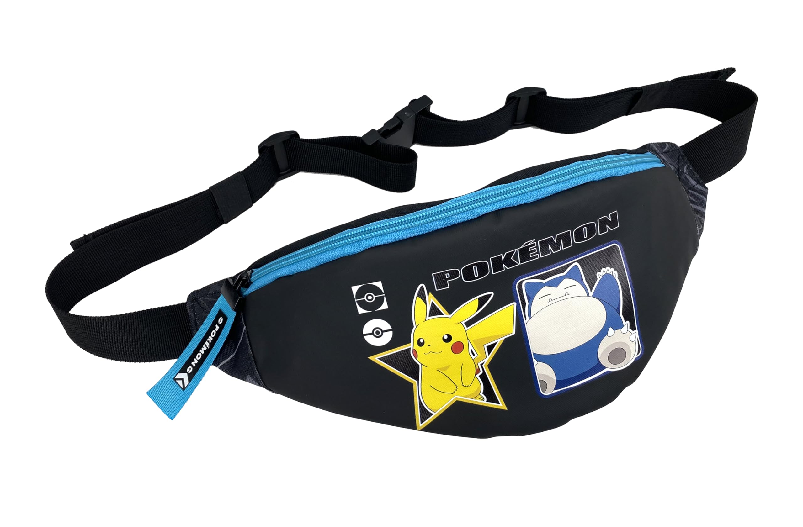 CyP Brands Pokemon - Waist Bag, Geo, Shoulder Bag, Black, Unisex, Official Product