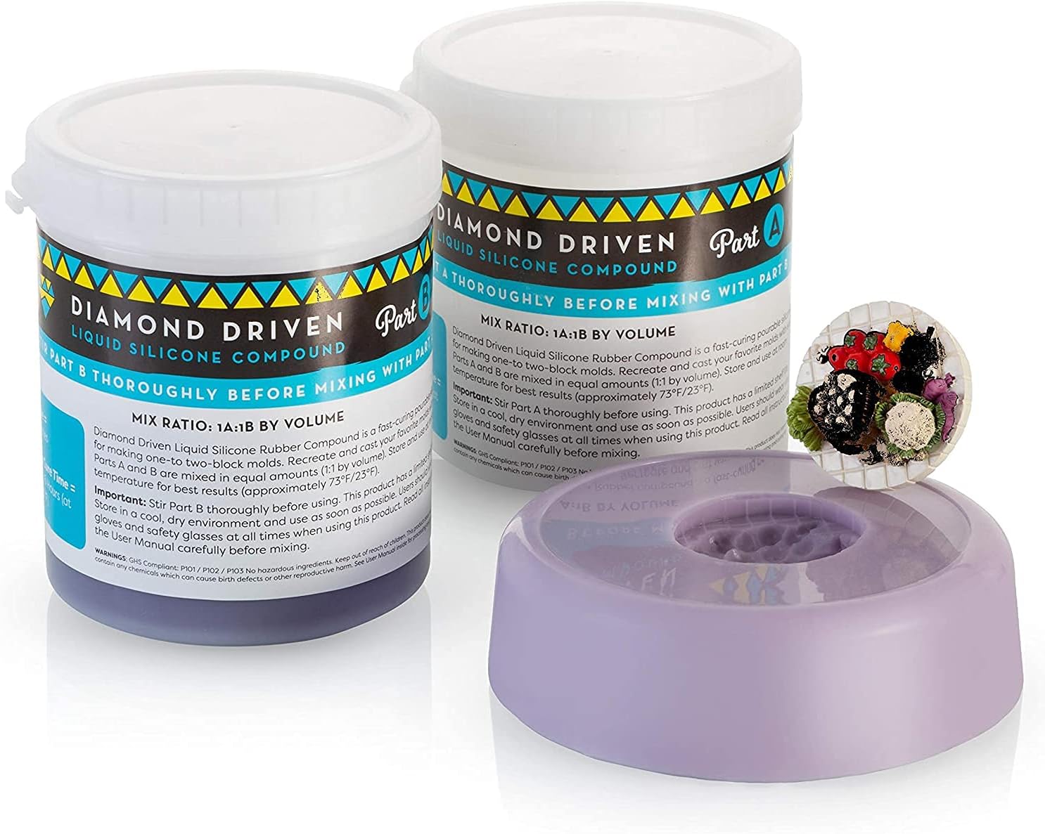 Silicone Mold Making Kit – Creative Silicone Molds for Art Projects and DIY – Includes Silicone Liquid Rubber Compound – Ideal for Copies, Home or Industrial Use (2.5 Lbs. - 40 oz.)