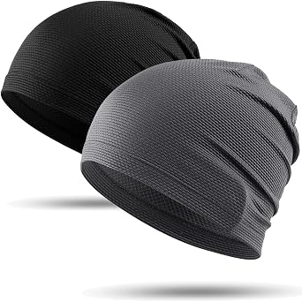 WTACTFUL 1Pack / 2 Pack Cooling Skull Caps for Men Women - Lightweight Breathable 3D Mesh Running Caps for Cycling & Summer