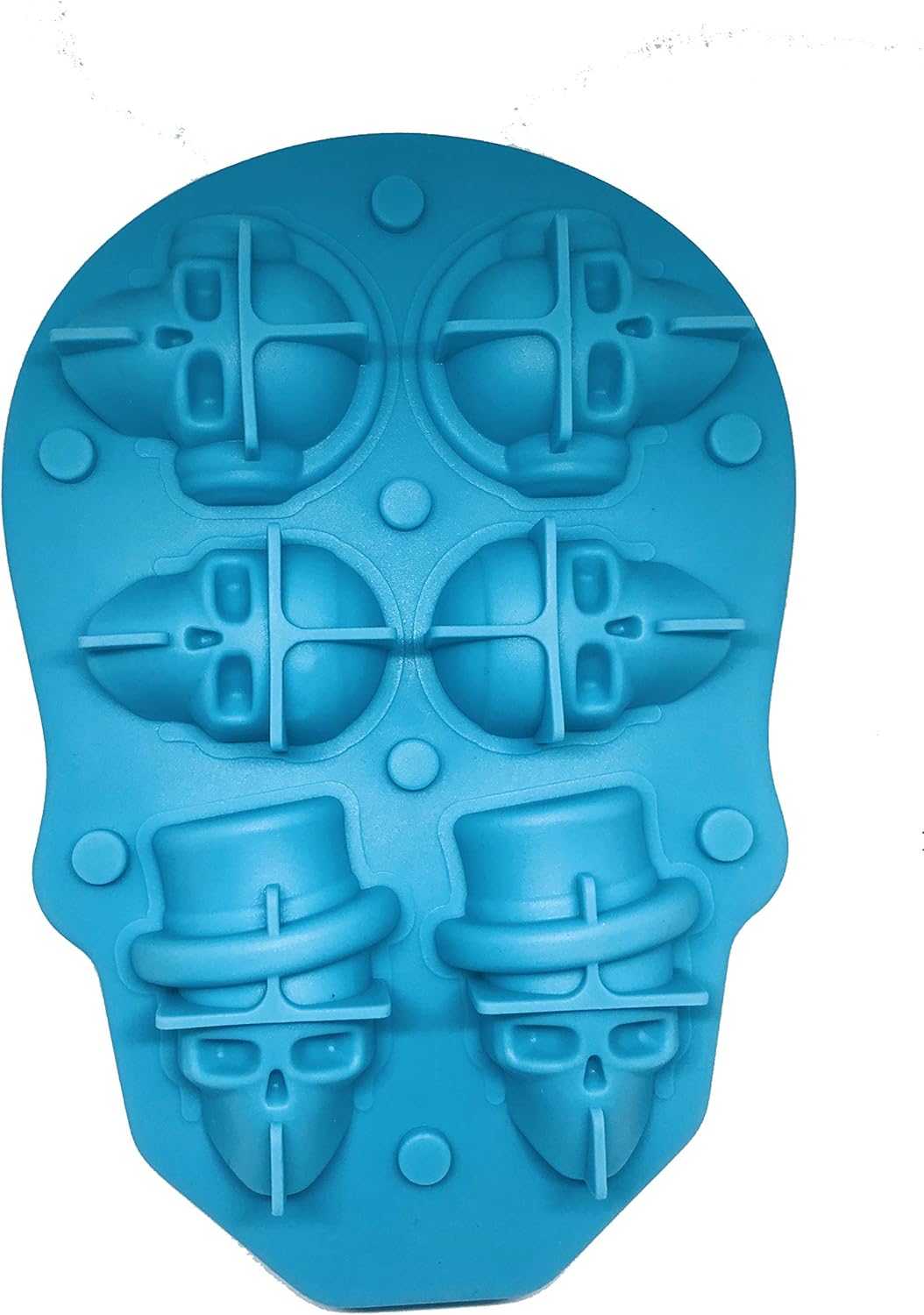 1 Pack of Skull Ice Cube Molds Blue Home & Kitchen