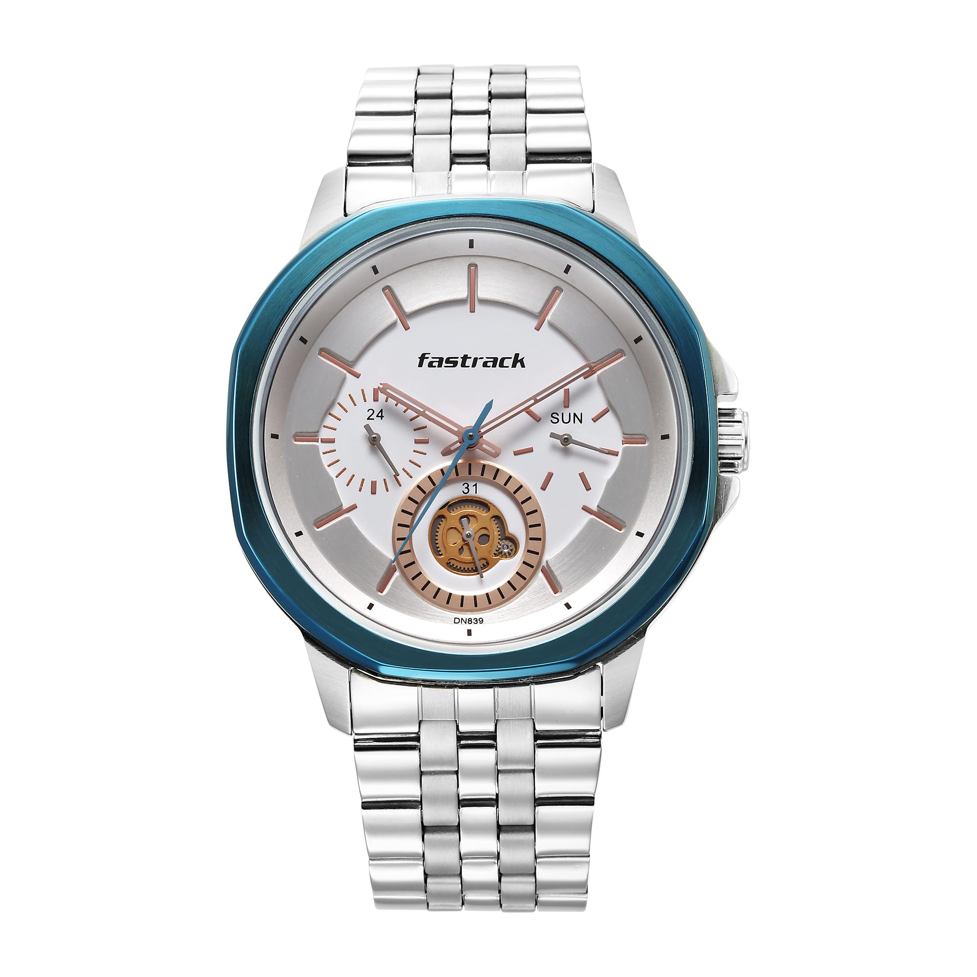 Fastrack Mens Exuberant Quartz Multifunction Silver Dial Stainless Steel Strap Watch for Guys-NS3303KM01 (B0C8J4J1BP) Amazon Price History, Amazon Price Tracker