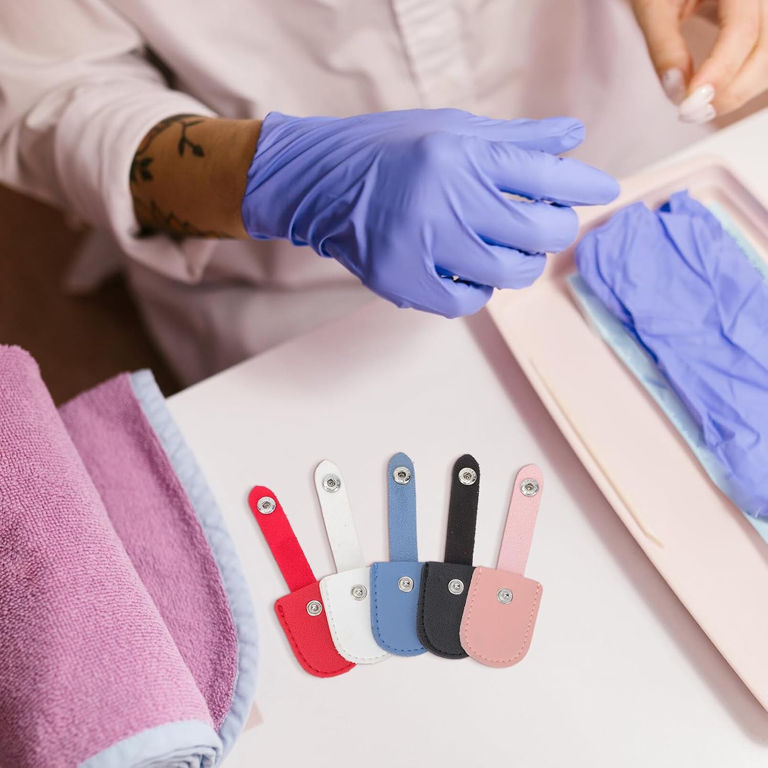 Cuticle Nipper Cover 5pcs PU Protectors for Manicure Tools