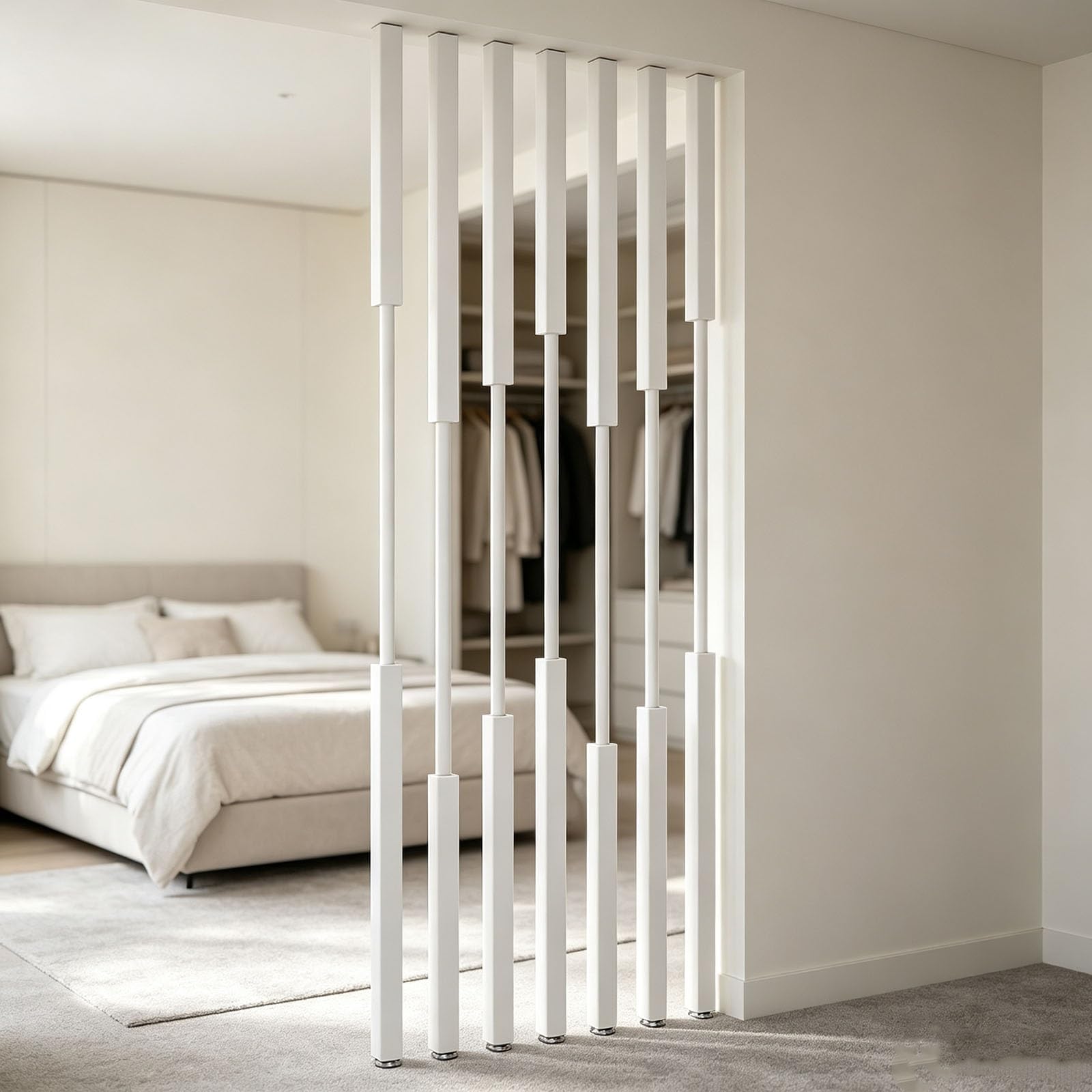 Claustra Métal 7 Pcs, Cloison du Plafond au Sol