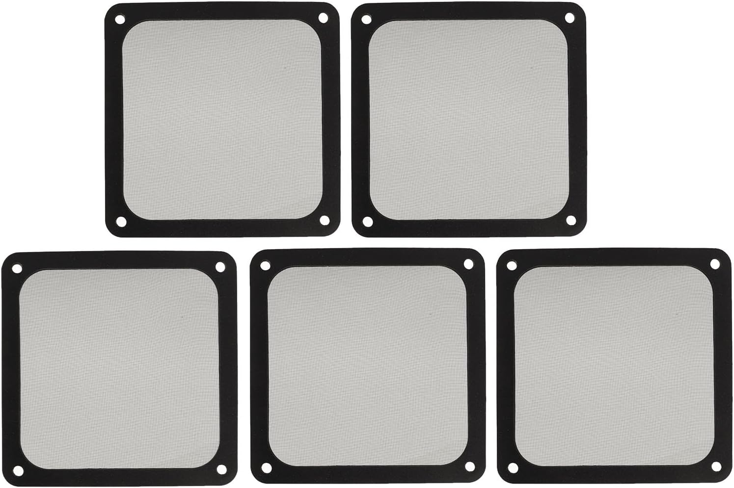 PC Fan Dust Filter, Computer Case Fan Dust Filter 120 Mm Reserved Screw Holes for PC Case Net (Black)