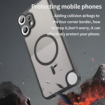 Compatible with Nothing CMF Phone 2 Pro Case Cover,Compatible with MagSafe,Anti-Fall,Compatible with Nothing CMF Phone 2 Pro Cell Protective Case Black