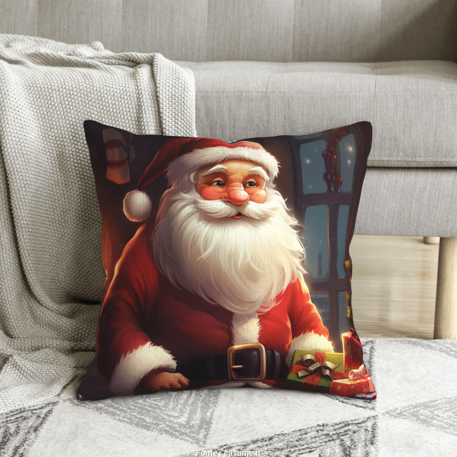 Housses de coussin velours côtelé doux 50,8x50,8 cm avec impression HD décoration salon lit