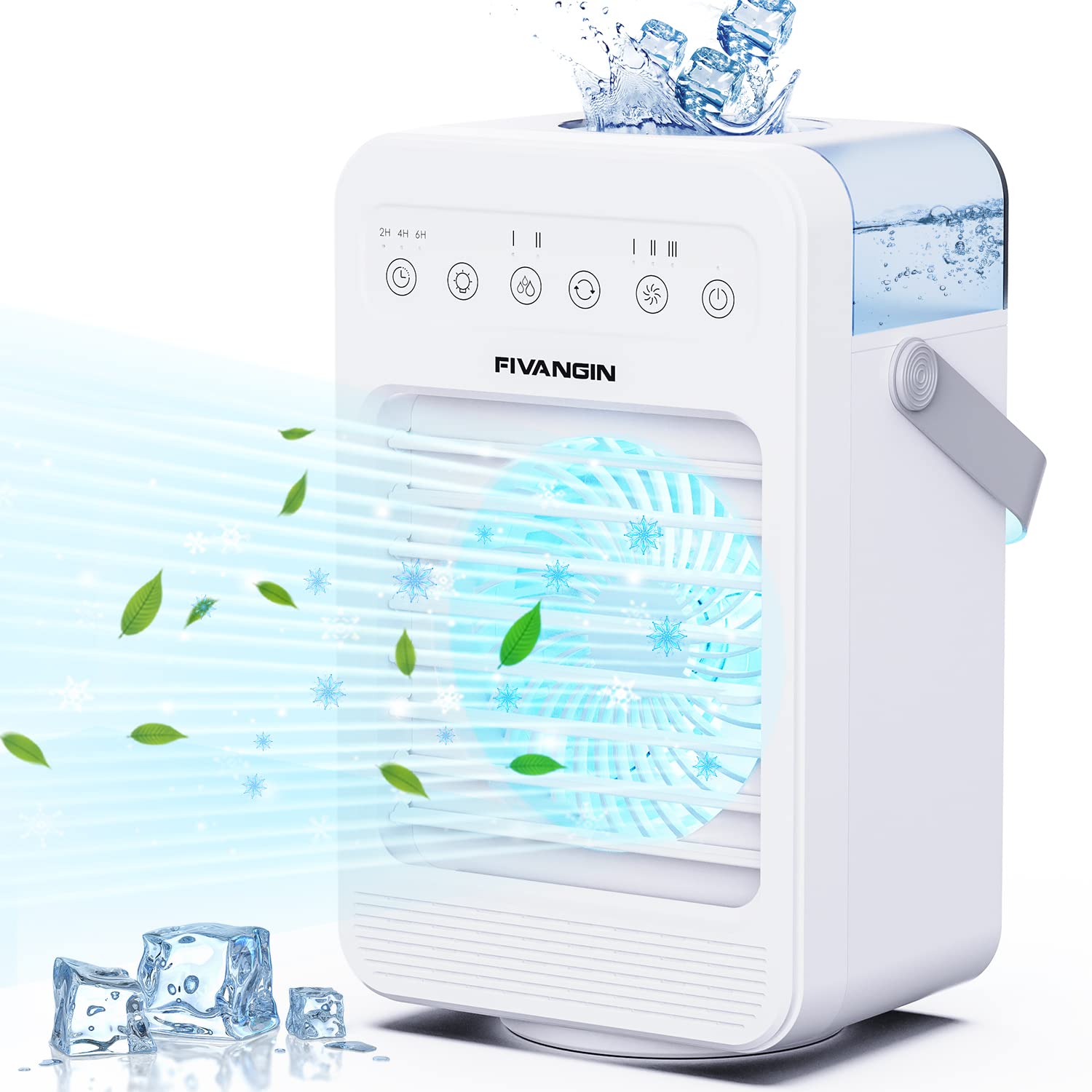 Buy Portable Air Conditioner, FIVANGIN Evaporative Air Cooler, 5 in 1