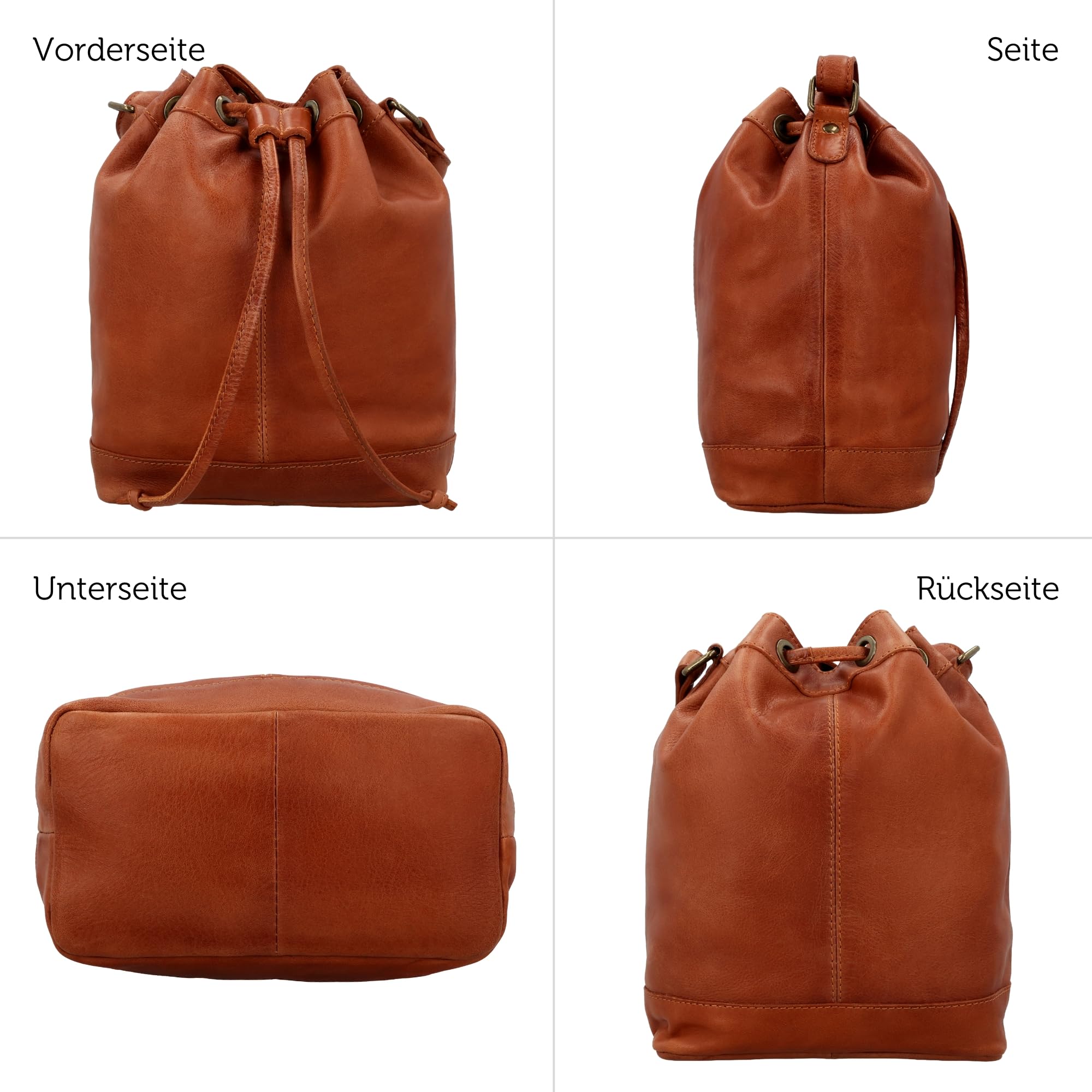Gusti Umhängetasche Leder- Ivy Damen Umhängetasche Leder Schultertasche Handtasche Beutel Tasche Ledertasche Leder