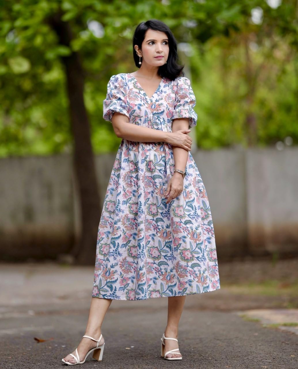 Nermosa Women's Stylish One Piece Dress | Long Summer Dress | Regular Wear | 2Xl | White