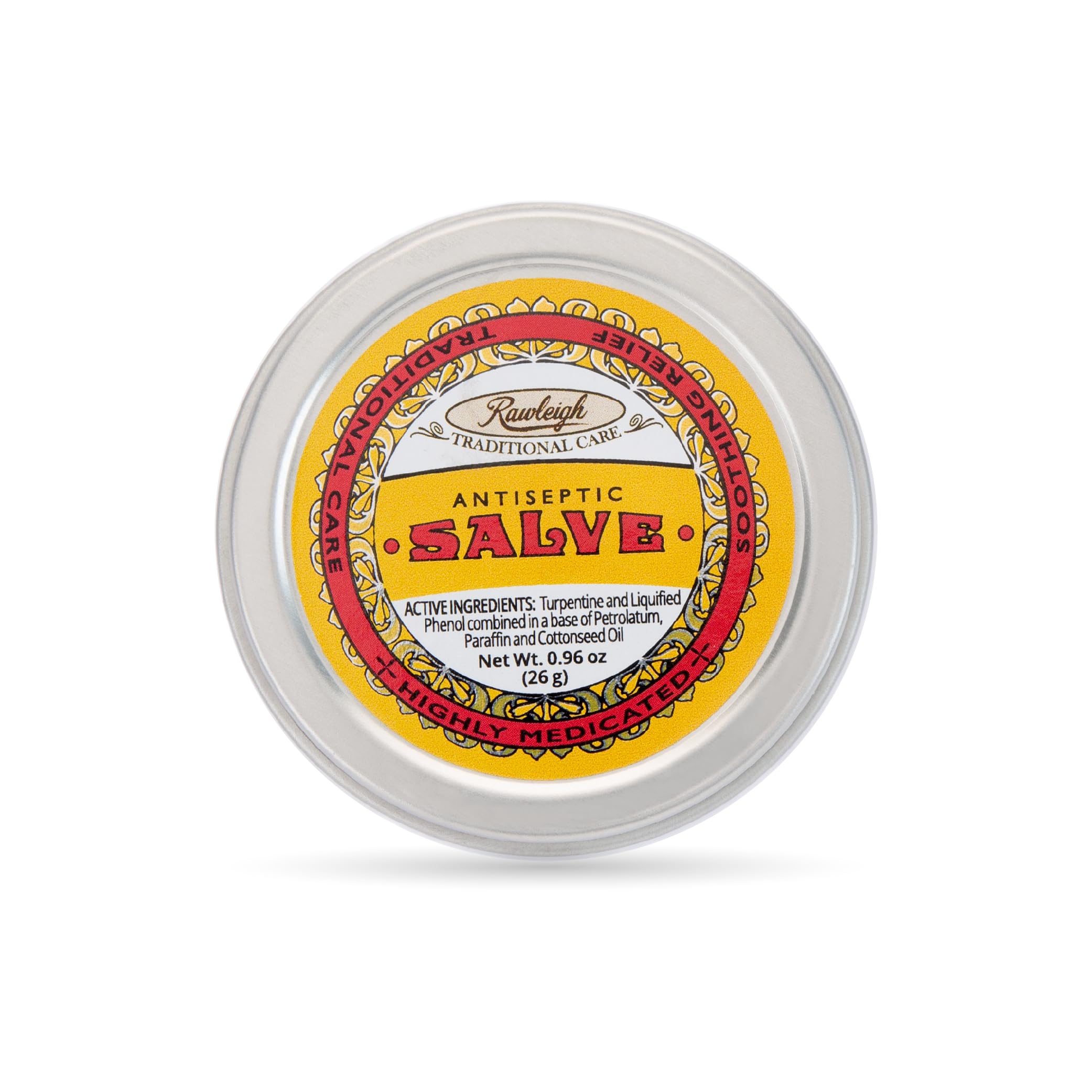 Rawleigh Antiseptic Yellow Salve 0.96 oz Small Tin Natural Multi-Purpose Ointment Soothes Cuts Bruises Irritations Origi 