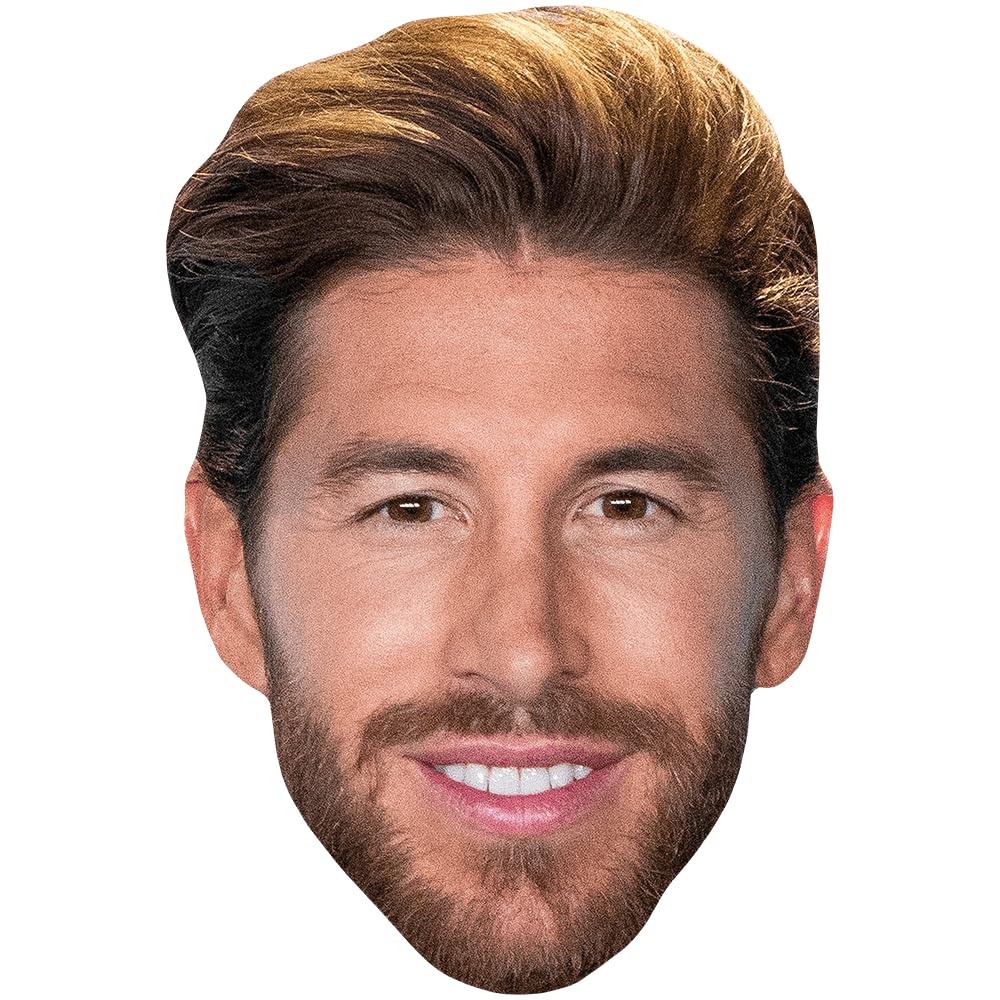 Sergio Ramos (Beard) Celebrity Mask, Flat Card Face, Fancy Dress Mask