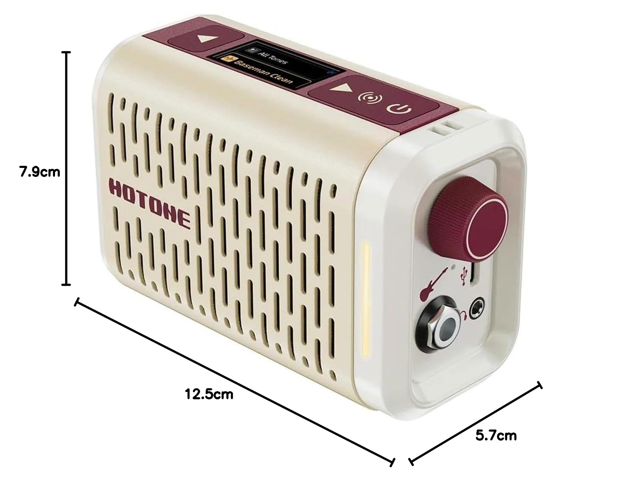 Hotone AP-5WH Gitarren-Verstärker Pulze Mini Modeling Amp mit keepdrum Klinkenkabel