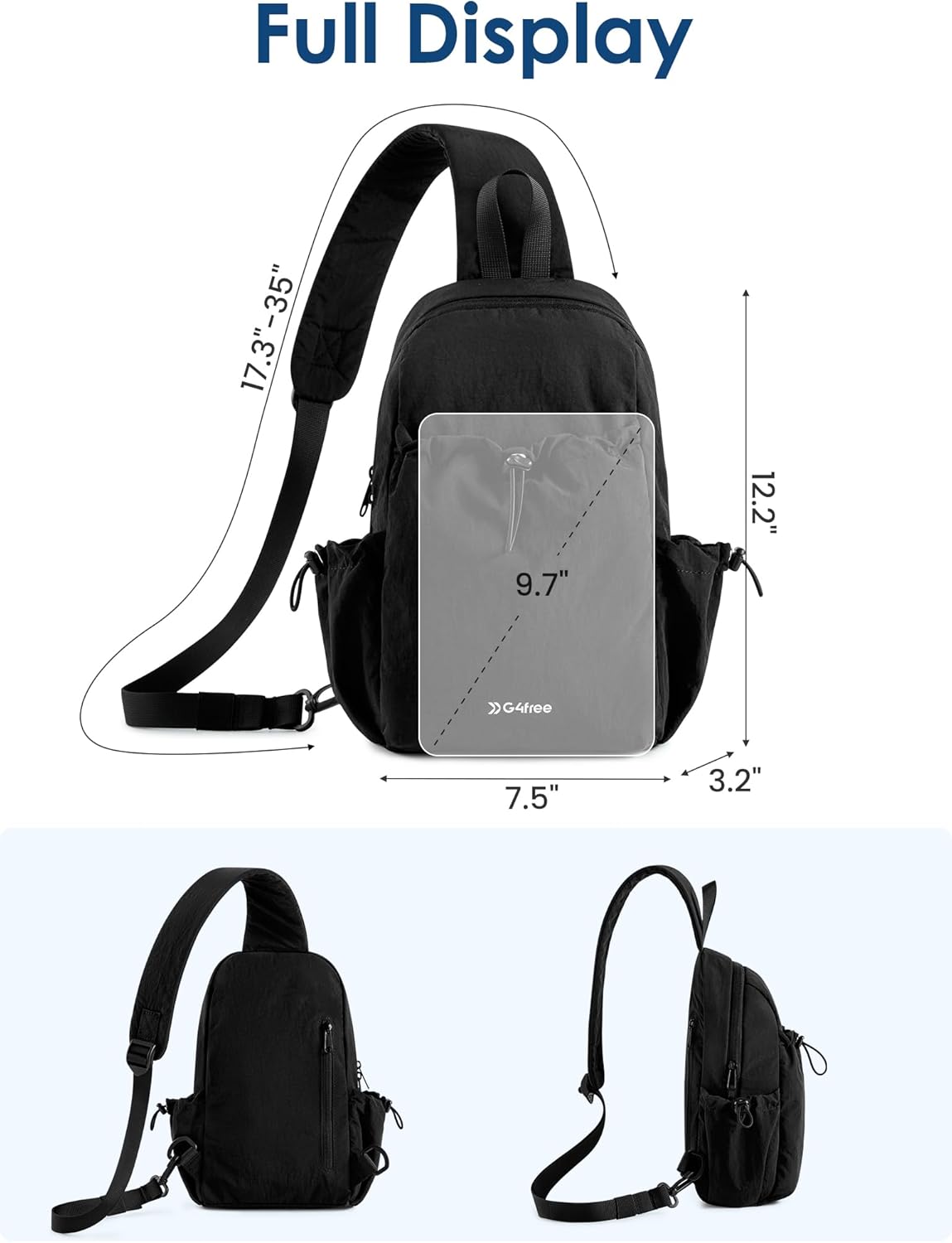 G4Free Sling Bag for Women, Casual Crossbody Handbag Fashionable Shoulder Backpack Lightweight Chest Bag - Image 4